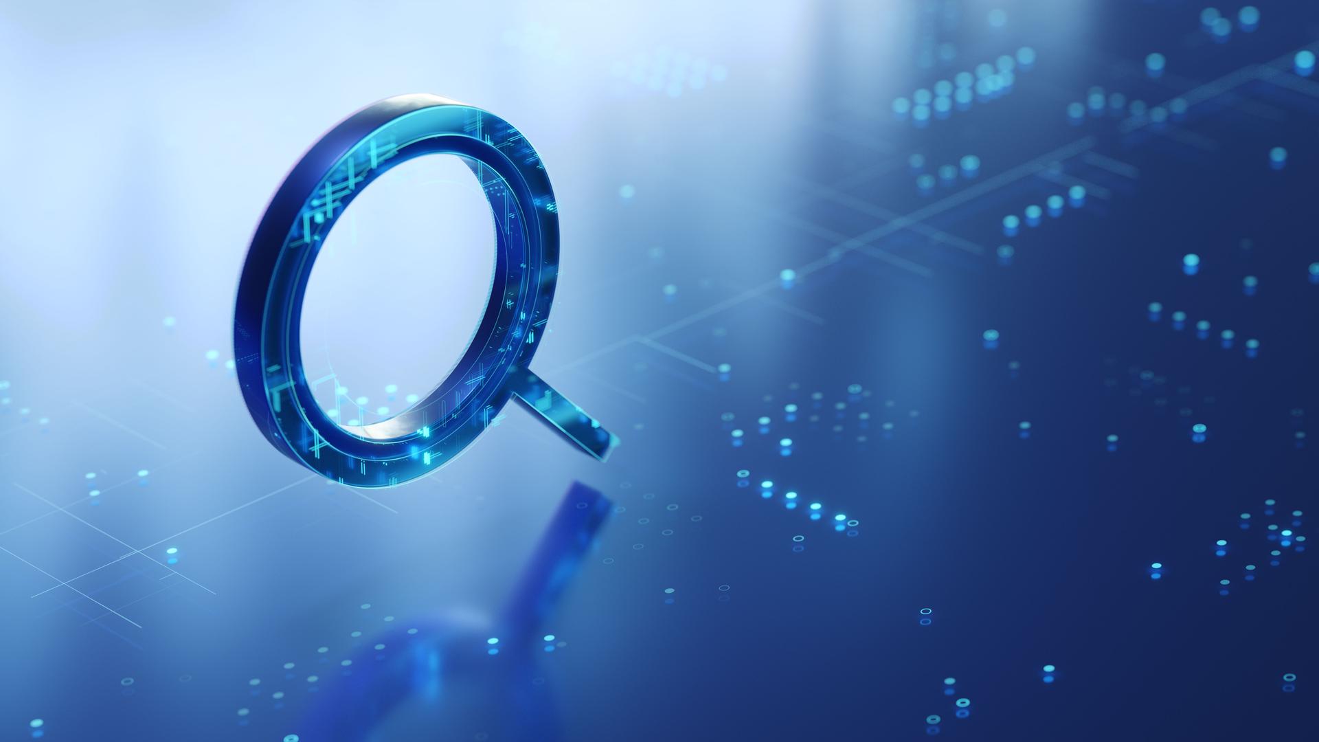 Searching solutions and analysis concept.